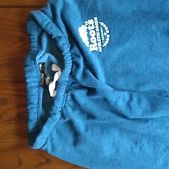 ROOTS Sz XS Teal Salt & Pepper Original Track Pants EUC #158 - Picture 3 of 4